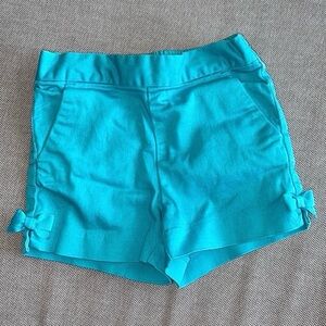 Janie and Jack Baby Toddler Kids 6-12 Months Girls Teal Blue Shorts